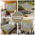 thumbnail image 6 of Yellow Gray Floral Large Tapestry for Bedroom Wall Hanging Tapestry,Farmhouse Retro Abstract Flowers Art Ceiling Backdrop Tapestries Poster Blanket Wall Decor for Teens Room Living Room 100" x 59", 6 of 8