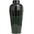 thumbnail image 5 of DecMode 23" Abstract Colorblock Green Metal Vase with Paint Streak Designs, 5 of 7