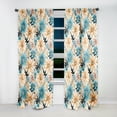 thumbnail image 4 of Designart "Serene Mandala In Boho Blue Florals" Floral Blackout Curtain Single Panel, 4 of 4