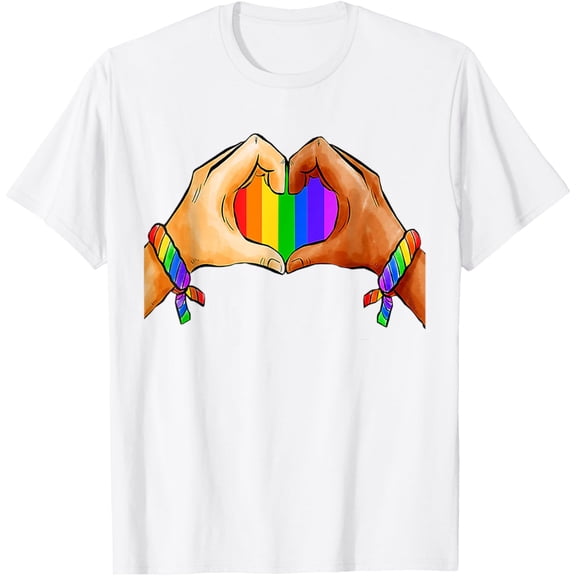 Gay Pride Clothing LGBT Rainbow Flag Heart LGBT Pride Month T-Shirt