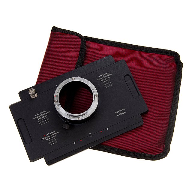 Fotodiox Pro Lens Mount Adapter Compatible with Canon RF Mount Mirrorless Camera Body to Large Format 4x5 View Cameras with a Graflok Rear Standard - Shift / Stitch Adapter