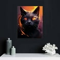 thumbnail image 4 of COMIO A Cat With Colorful Swirls Canvas Wall Art cat Pictures Wall Decor Modern Canvas Prints Painting Artwork Home Office Poster For Bathroom Livingroom, 4 of 4