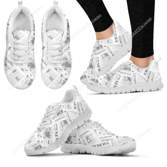 Gradient Mignon Couronne Imprimé Dents Espadrilles Mode Confortables Lacets Chaussures d'Infirmière Extérieur Rue Tendance Respirantes Chaussures Plates