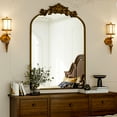 thumbnail image 7 of Easy4Home 26"x40" Arched Baroque Style Bathroom Mirror Vintage Decorative Wall Mirror, Antique Bronze, 7 of 7