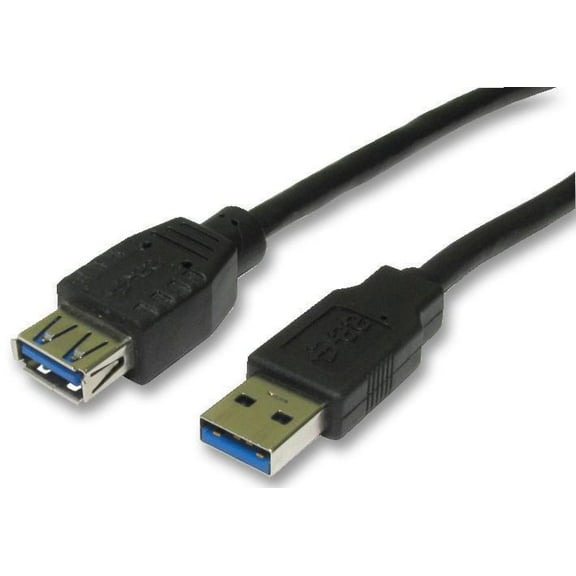 PRO SIGNAL - USB 3.0 A Male to A Female Lead, 5m Black
