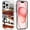 Modern Desert Cactus White, variant on Case for iPhone 15 Plus, Compatible with MagSafe, Yellow Sunflowers for Shockproof Protective, Slim Hard PC+TPU Cute Bumper Magnetic Clear Case for iPhone 15 Plus - White