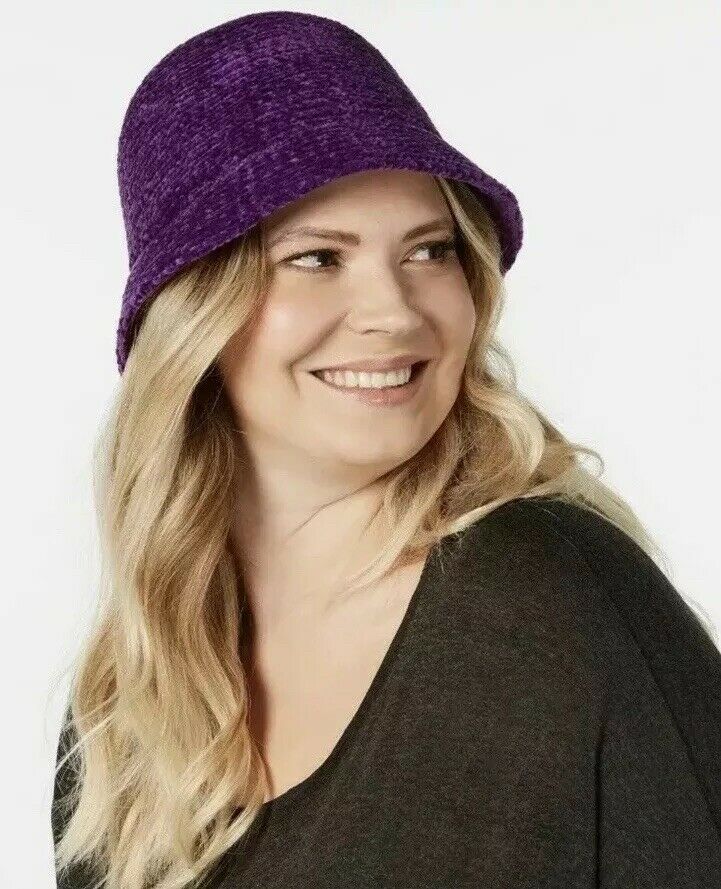 purple cloche hat