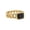 Gold, variant on Men's Stainless Steel Vintage Punk Cool Thin Stackable Square CZ Hollow Chain Pattern Knight Ring European and American Style Gold Size 9