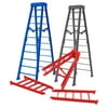 Special Deal: Set of 3 Large 10 Inch Breakaway Ladder for WWE Wrestling Action Figures: Red, Blue, Gray