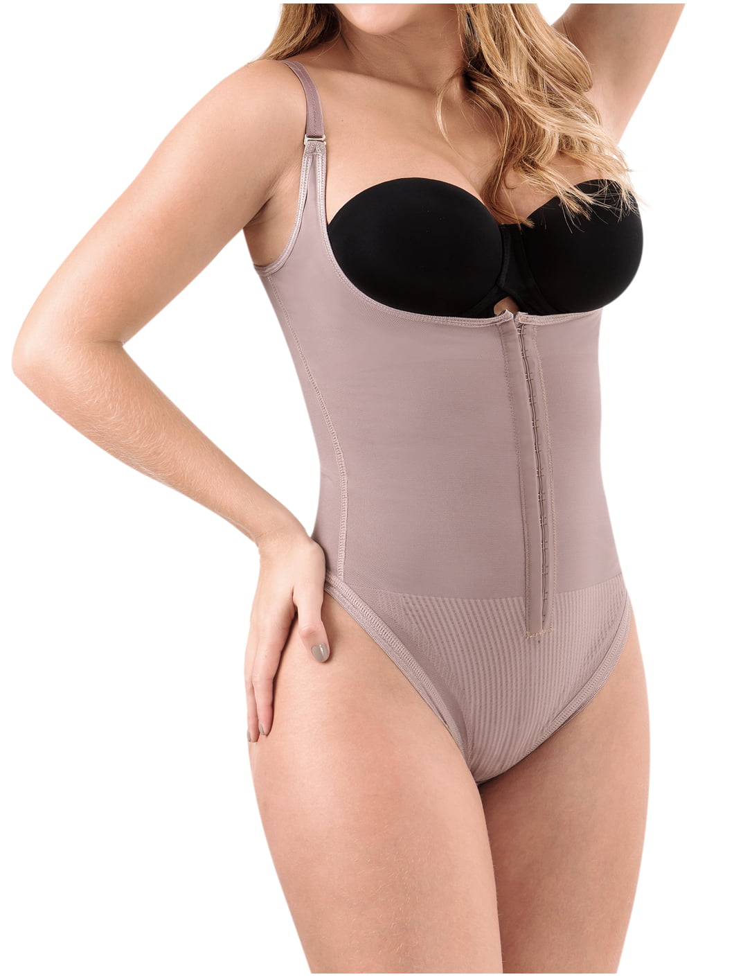 LT.ROSE 21827 Fajas Colombianas Reductoras Slimming Tummy Control Thong  Bodysuit for Women Cocoa 3XL 