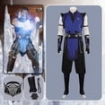 thumbnail image 2 of Disfraz de fantasía de Sub Zero Mortal Kombat para hombre adulto, pantalones y máscara, ropa de carnaval y Halloween, 2 of 5