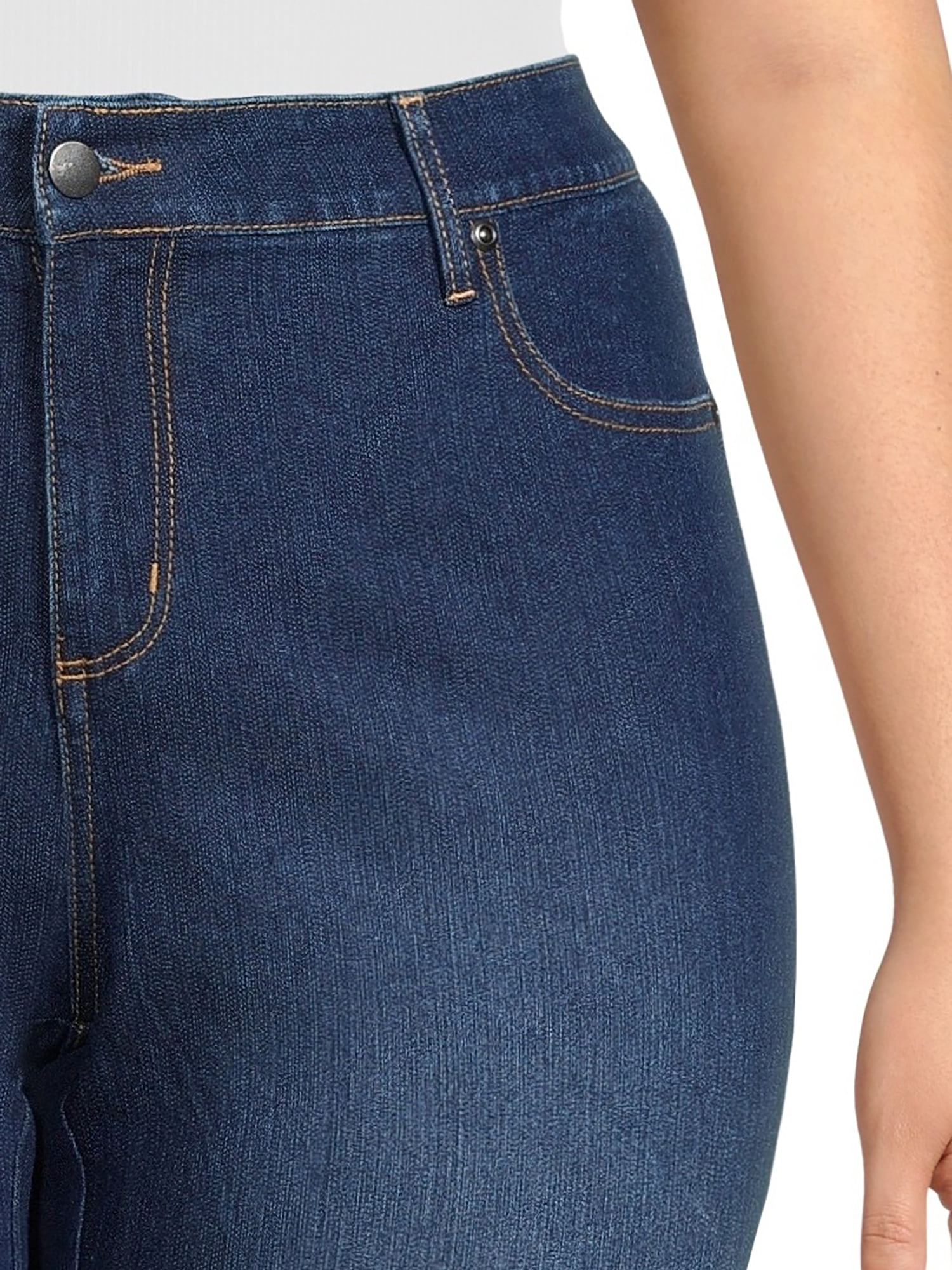 JMS Just My Size by Hanes 5 Pocket Stretch Jeans, Women's Plus and Women's Plus Petite, Sizes 16W-26W