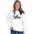 thumbnail image 5 of Hubby Wifey Cute Matching Couple Set Women Crewneck Sweatshirt Brisco Brands X, 5 of 7