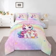 thumbnail image 2 of Erosebridal Initial Letter G Comforter Sets Twin Size, Dreamy Unicorn Comforters & Duvets, Glitter Stars Decor, Reversible 2pcs, 2 of 7