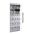 thumbnail image 3 of Bolsa de pared para el hogar de almacenamiento de 24 bolsillos no tejida con 4 ganchos de metal (blanco), 3 of 5