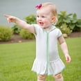 thumbnail image 2 of BemeyourBBs Toddler Terry Cloth Swim Cover Up Baby Boy Girl Swimsuit Wraps Short Sleeve Zipper Hooded Coverup Dress Towel Beach Bathing Suit Swimwear, 2 of 9
