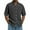 Black, variant on Men's Oversized Waffle Knit Short Sleeve Button Down Shirt Lapel Collar Loose Fit Untucked Casual Travel Work Blouse Plus Size Tops