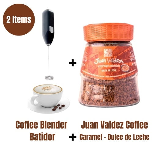 Juan Valdez Coffee and Blender Soluble Caramel Flavor Coffee Instant Freezed Dried (95gr/3.3 Oz