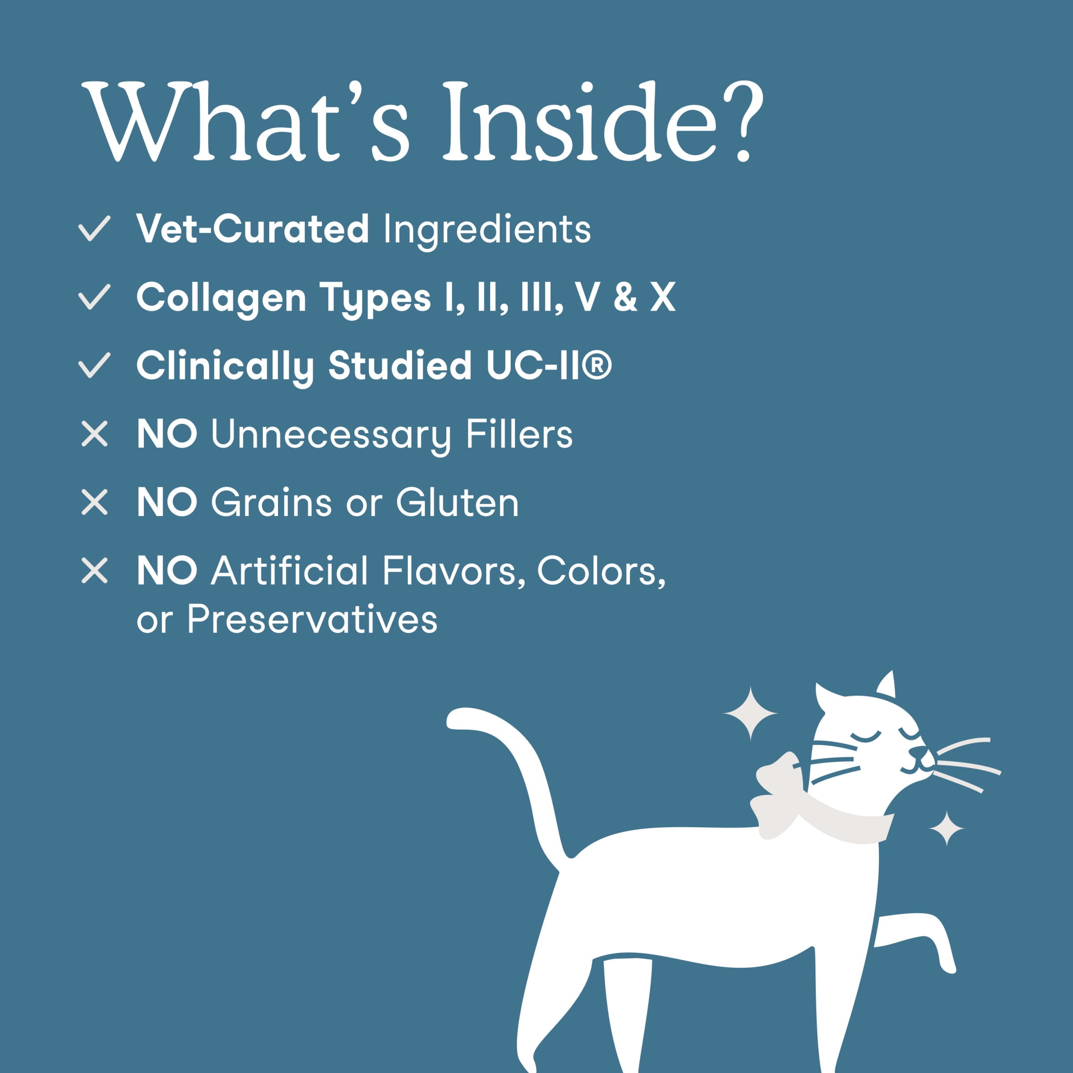 Fera Pets Collagen for Dogs & Cats - With UC-II® - Supports Skin, Joint, Bone & Gut Health - 4.23 oz