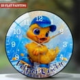 thumbnail image 2 of Round Decorative Clock: Summer Duck Glass Wall Clock,  Duck Spring Wall Clock  for Homes, Bars, Offices, Man Caves, Garages, And Living Rooms .Also Makes A Great Gift. Style 12×12inch(30×30cm), 2 of 8