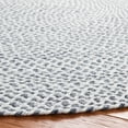thumbnail image 3 of SAFAVIEH Braided Geraldine Checkered Polyester Reversible Area Rug, Gray/Ivory, 6' x 6' Round, 3 of 7