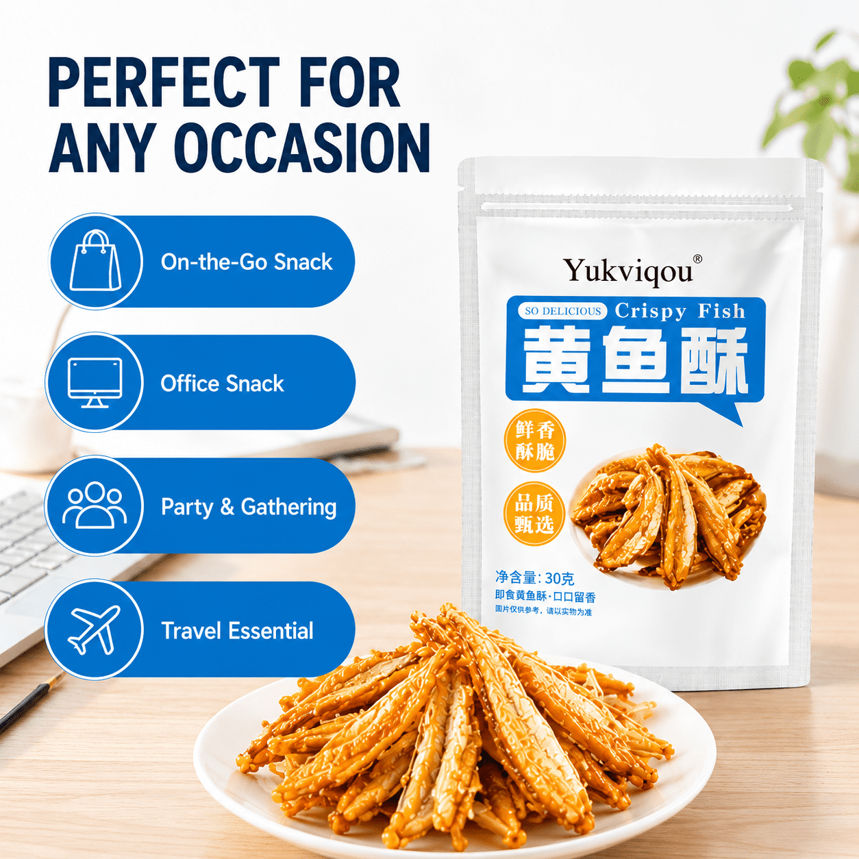 Yellow Fish Crisps - 5 Packs (30g Each) - Crispy to the Bone