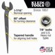 thumbnail image 4 of Llave tipo Spud Klein Tools 3213 para tuercas pesadas, perno de 7/8 pulgadas, 4 of 8