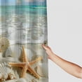 thumbnail image 3 of Orinice Ocean Beach Shower Curtain Tropical Seaside Shell Starfish Sunset Summer Sea View Nature View Bathroom Decorative Fabric Curtains with Hooks 36x72, 3 of 7