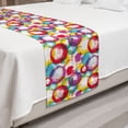 thumbnail image 2 of Paint Bed Runner, Round Blemishes in Various Colors Sea Green Tone, Decorative Accent Bedding Scarf for Hotels Homes and Guestrooms, King, Multicolro, by Ambesonne, 2 of 2