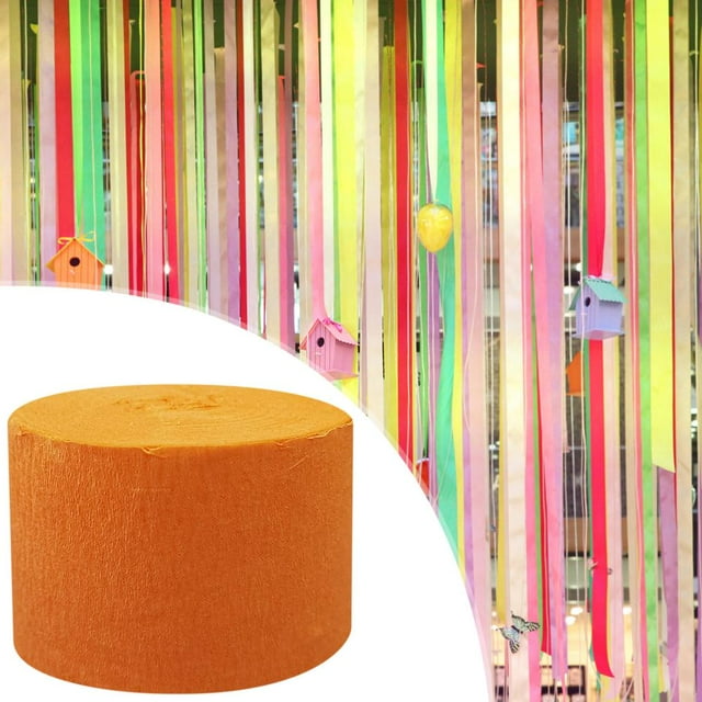 Feltree Crepe Paper Streamer Roll 8 Inch Wide x 82 Feet Long for DIY Crafts, Party Decorations, Flame Resistant and Colorfast