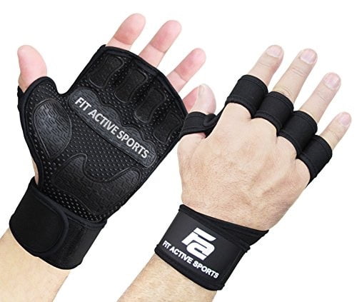 No Calluses for Men & Women Gym Workout Cross Training Fitness Weightlifting Extra Grip & Padding for Lifting Fit Active Sports The Gripper Weight Lifting Gloves with Wrist Wraps