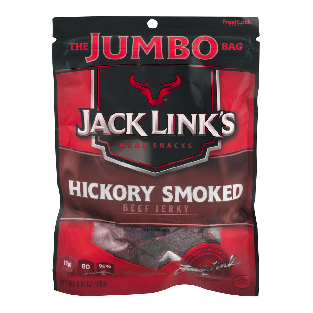 Jack Link's Beef Jerky, Protein Snack, Hickory Smoked, 5.85oz by Link Snacks, Inc.