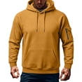 thumbnail image 2 of Yutgune Men's Loose Fit Pullover Hoodie, Solid Long Sleeve Hooded Sweatshirt with Side Pockets, 2 of 6