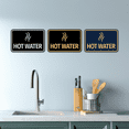 thumbnail image 2 of Signs ByLITA Classic Framed Hot Water Sign (Black) - Large (2 Pack), 2 of 8