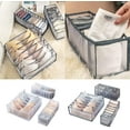 thumbnail image 4 of FNNMNNR Sock Drawer Organizer Divider 3 Packs Underwear Organizer, 24 Cell Collapsible Closet Cabinet Organizer Underwear Storage Boxes for Storing Socks, Bra, Ties, Belts (Grey), 4 of 5