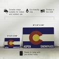 thumbnail image 5 of Aspen, Snowmass, Colorado, State Flag (12x18 Aluminum Art, Indoor Outdoor Metal Sign Decor), 5 of 5
