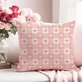 thumbnail image 5 of Valentines Pillow Covers 18X18 Inch Set of 4 Ruffled Heart Love Stamp Cupid Rose Pink Valentines Day Decorations Outdoor Cottagecore Decorative Throw Pillow Cases for Couch Home Decor, 5 of 6