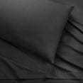 thumbnail image 3 of Soft Lightweight Brushed Cotton Blend Bed Sheet Set – 3-Piece Twin – Black, 3 of 10