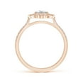 thumbnail image 2 of ANGARA Natural Princess-Cut Diamond Ring with Ornate in 14K Rose Gold for Women (Size-4.9mm| Color-G| Clarity-VS2) | April Birthstone, Anniversary, Jewelry Gift for Women | Natural Diamond Ring, 2 of 8