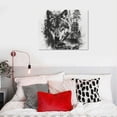 thumbnail image 5 of Orinice Wild Wolf Wall Art Black And White Abstract Animal Forest Trees Waterfall Trendy Canvas Print Modern Painting Aesthetic Picture for Living Room Farmhouse Decor  20x16in, 5 of 6