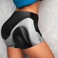 thumbnail image 4 of Fotbe Black White Fluid Sculpture Shorts Sin Costuras – Shorts Deportivos de Cintura Alta para Mujer, Elásticos para Gimnasio, Yoga, Running o Ciclismo-X-Large, 4 of 8