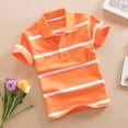 thumbnail image 5 of Odeerbi Camisas de Golf de Chicos Botón de Solapa A Rayas Camisas de Tenis de Manga Corta Uniforme Escolar, 5 of 5
