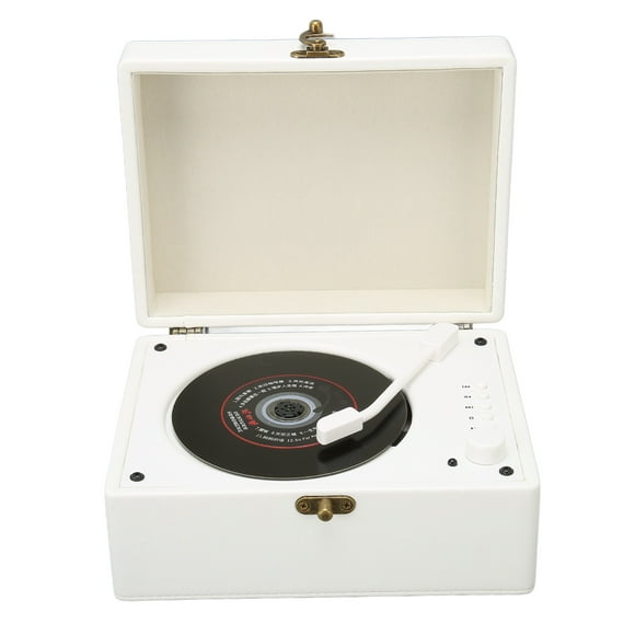 Lecteur CD, Lecteur CD Portable BT de Bureau avec Deux Haut-Parleurs et Son Stéréo pour la Maison, Gramophone Style Vintage Rétro, Lecteur de Disques CD avec Télécommande