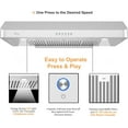 thumbnail image 2 of Awoco 42" Super Slim Under Cabinet 6-Electronic Buttons Stainless Steel Range Hood, 2 of 6