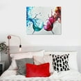 thumbnail image 5 of Nawypu Blue &amp; Red Wine Glass Collisions Canvas Art  | Modern Kitchen &amp; Dining Room Decor | Abstract Wine Cup Painting | Contemporary Bar &amp; Living Room Wall Art | Large Framed Canvas Print, 5 of 5