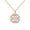 Rose Gold, variant on Flower Window Pattern Pendant Necklace for Women Cz Ginger Lyne Collection
