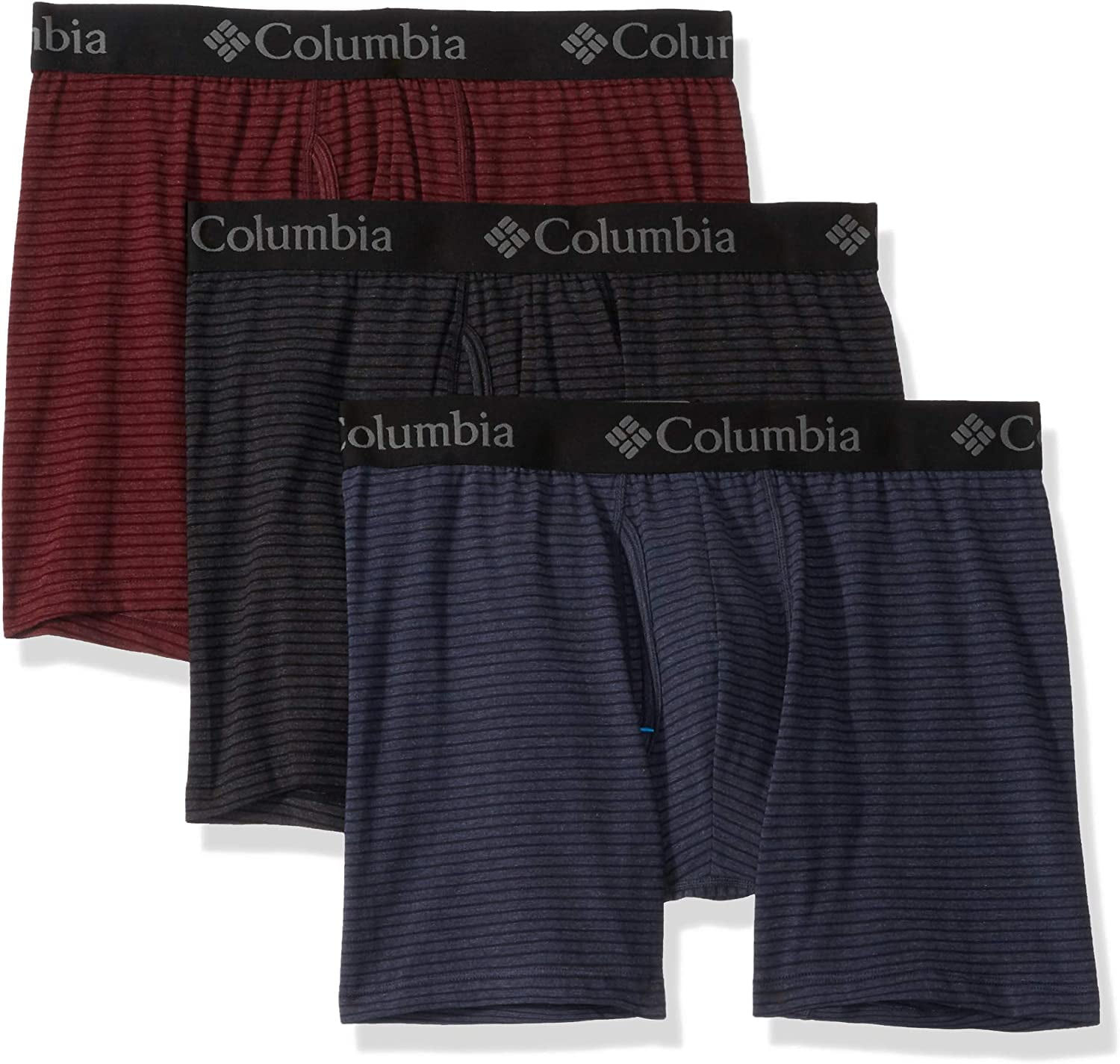 Columbia Men's Performance Cotton Stretch Boxer Brief-3 Pack Medium Multi 