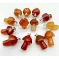 thumbnail image 4 of HOOUN 50pcs Natural Red Agate Stone Mushroom Pendants Prism Magic Wand Energy Amulet, 4 of 9