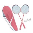 thumbnail image 2 of 2PCS Lightweight Badminton Rackets Set Metal with Shuttlecocks Carrying Bag for Adults and Teenagers, 2 of 7