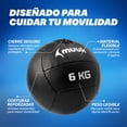 thumbnail image 2 of Balón Medicinal de 6 kg Negro Muuk Fitness, 2 of 7